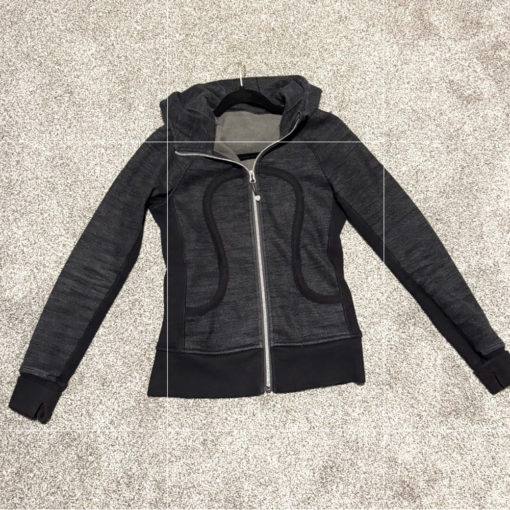 lululemon athletica Black Gray Hoodie